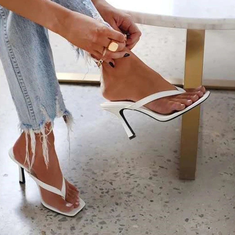 Women Shoes Black - รองเท้าส้นสูงผู้หญิงมีสไตล์รองเท้าแตะสีดำรองเท้าส้นสูงสีขาวรองเท้าแตะผู้หญิงรองเท้าแตะผู้หญิงฤดูร้อนของผู้หญิงรองเท้า36-42 calzado mujer