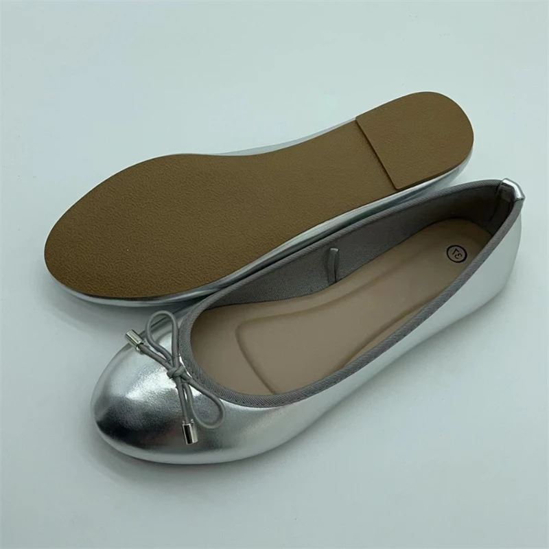 Women Shoes Ysl - รองเท้าส้นเตี้ยแบบสวม Eilyken รุ่นแฟชั่นประดับโบว์ หัวกลม สำหรับผู้หญิง สวมใส่สบาย
