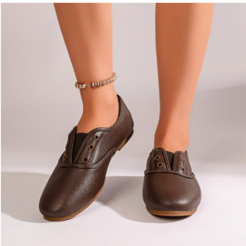 Women'S Shoes Clogs - รองเท้าส้นเตี้ยทรงกลมสีพื้นสไตล์เซ็กซี่และสง่างามสำหรับฤดูใบไม้ผลิและฤดูใบไม้ร่วง รองเท้าลำลองแฟชั่นใหม่ใส่สบายสำหรับผู้หญิง