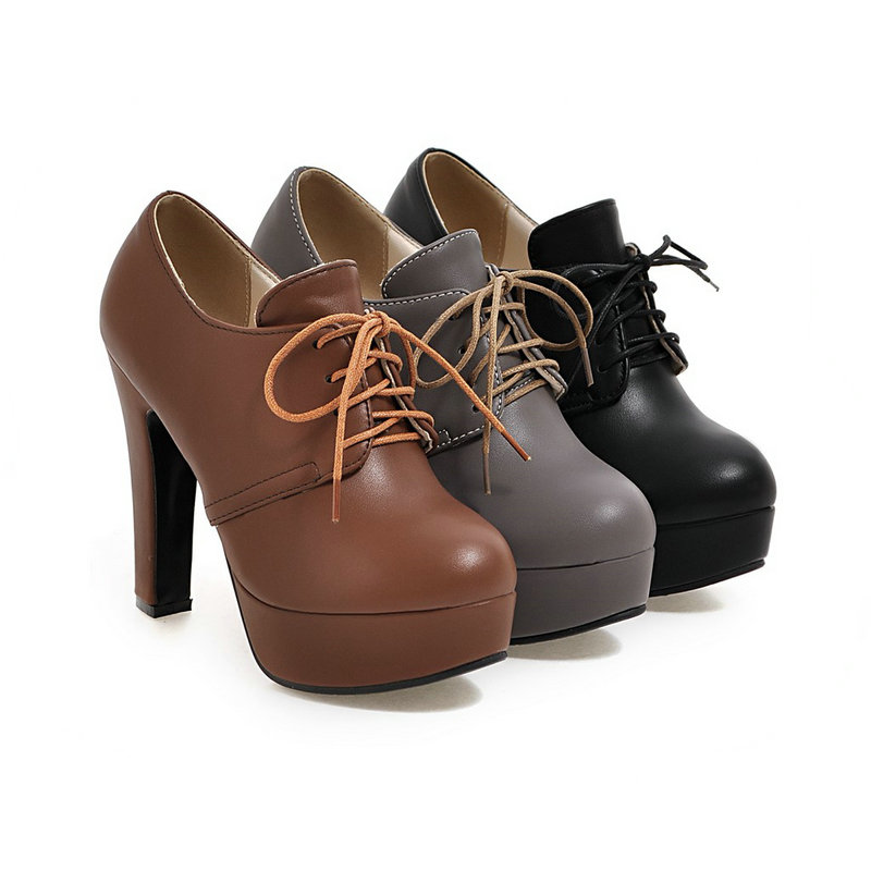 รองเท้าเดอร์บี้แบบผูกเชือก ส้น - Women'S Shoes Big Feet บทวิจารณ์และราคา