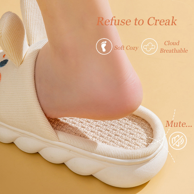 บ้านรองเท้าแตะผ้าลินินสําหรับผ - Women Shoes Black บทวิจารณ์และราคา