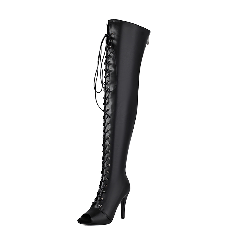 สีดําผู้หญิงรองเท้าส้นสูง Peep - Women'S Shoes Big Feet บทวิจารณ์และราคา