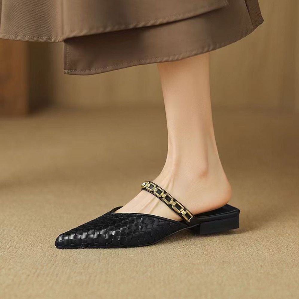 รองเท้าสลิปออนทรงหัวแหลมสไตล์เ - Women'S Shoes Clogs บทวิจารณ์และราคา
