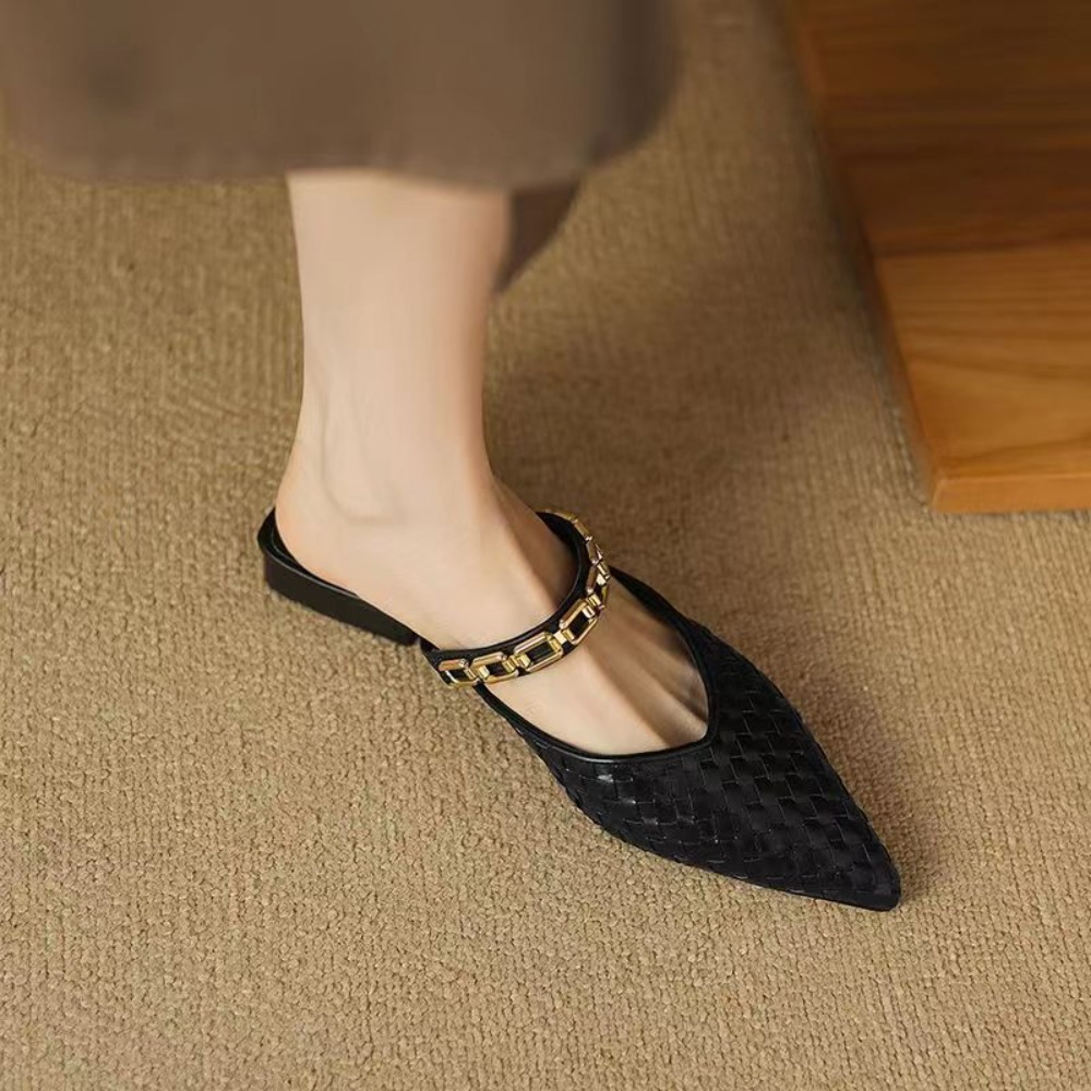 รองเท้าสลิปออนทรงหัวแหลมสไตล์เ - Women'S Shoes Clogs บทวิจารณ์และราคา