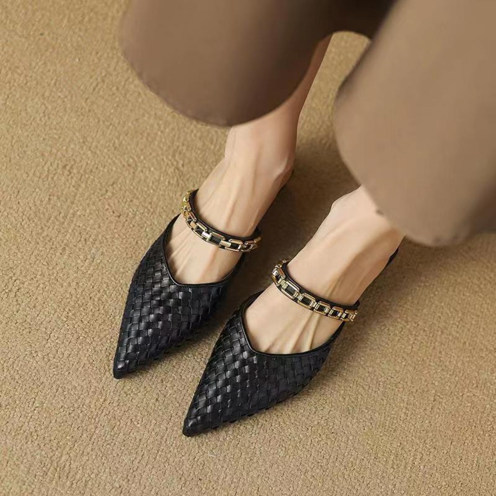 รองเท้าสลิปออนทรงหัวแหลมสไตล์เ - Women'S Shoes Clogs บทวิจารณ์และราคา