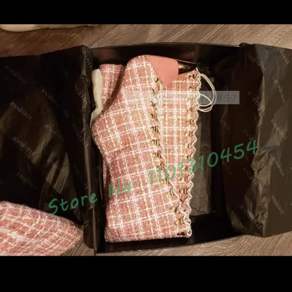 รองเท้าบูททรงสูงกลวงลายสก็อตสี - Sock Boot Women บทวิจารณ์และราคา