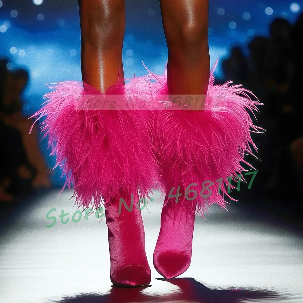 รองเท้าบูทกำมะหยี่ขนฟู ยืดได้  - Women'S Shoes Big Feet บทวิจารณ์และราคา