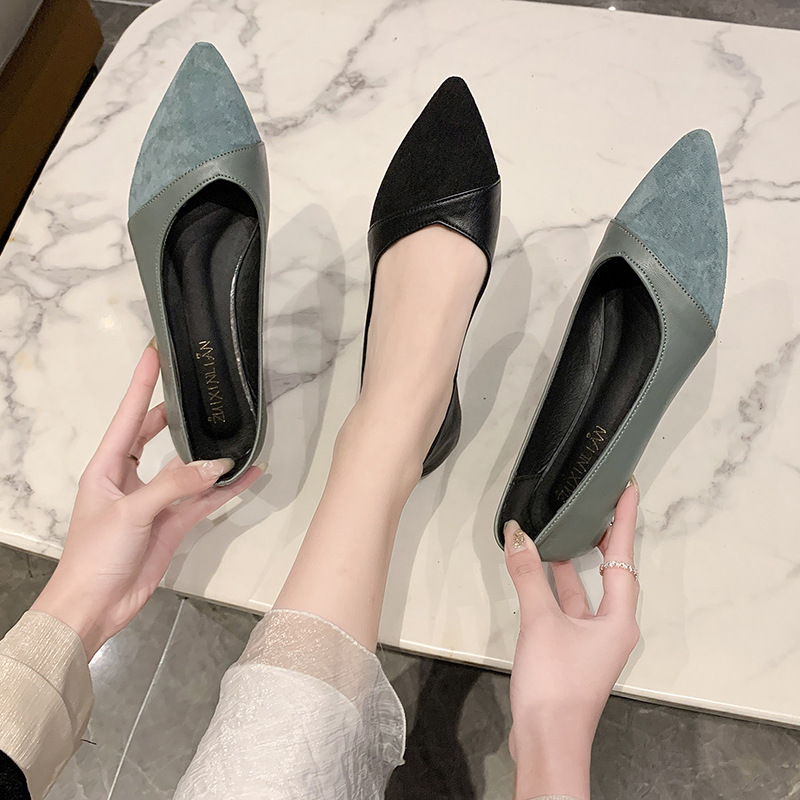 รองเท้าหนังสีดำแบบเรียบสำหรับผ - Women Shoes Black บทวิจารณ์และราคา