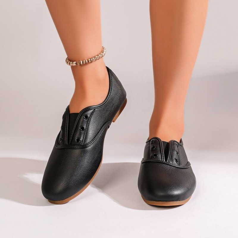 รองเท้าส้นเตี้ยทรงกลมสีพื้นสไต - Women'S Shoes Clogs บทวิจารณ์และราคา