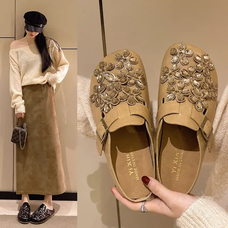 รองเท้าแตะส้นเตี้ยแบบสวมประดับ - Women'S Shoes Clogs บทวิจารณ์และราคา