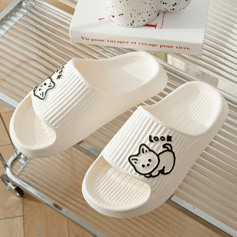 รองเท้าแตะลายแมวสุดน่ารักสำหรั - Women Shoes Black บทวิจารณ์และราคา