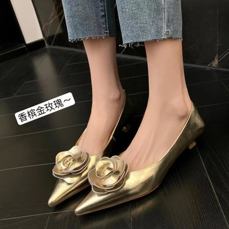 รองเท้าส้นสูงลายดอกไม้หนังแก้ว - Mule Slip On บทวิจารณ์และราคา